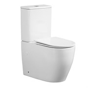 AZARIO Унитаз-компакт  BONELLE 355х630х795 напольный, безободковый, слив "Торнадо", в комплекте с быстросъемным сиденьем микролифт (AZ-1229A) AZ-1229A