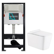 AZARIO Сет NEW Инсталляция 3/6л + подвесной унитаз Mona 530x360x365 с быстросъемным сиденьем "Микролифт" (AZ-501A+AZ-0057) AZ-501A+AZ-0057
