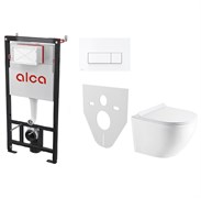 AZARIO Сет инсталляция Alсa AM101/1120-4:1 RU M571-0001 + унитаз Grado AZ-0046N с сиденьем микролифт AM101/1120-4:1 RU M571-0001+AZ-0046N