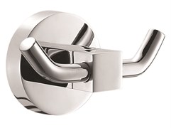 AZARIO Крючок двойной NESSY, хром (AZ-73105) AZ-73105