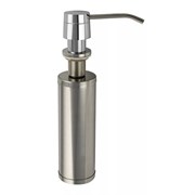 AZARIO Дозатор для жидких моющих средств врезной, 250ml, латунь, емкость - нержавеющая сталь, хром (AZ-114-St) AZ-114-St