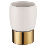 AZARIO Стакан керамический ELVIA настольный, золото (AZ-126AG) AZ-126AG