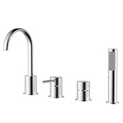 AZARIO Смеситель на борт ванны DELICATE каскадный, на 4 отверстия, хром (AZ-QA28173C-1381AC) AZ-QA28173C-1381AC