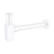 AZARIO Сифон для раковины G 1 1/4, без выпуска, квадрат, латунь, белый (AZ-109-WHI) AZ-109-WHI