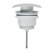 AZARIO Донный клапан для раковины, квадрат, CLIC-CLAC, G 1 1/4, латунь, белый (AZ-106-WHI) AZ-106-WHI