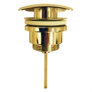 AZARIO Донный клапан для раковины, квадрат, CLIC-CLAC, G 1 1/4, латунь, золото (AZ-106-GL) AZ-106-GL