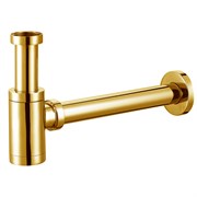 AZARIO Сифон для раковины G 1 1/4, без выпуска, цилиндр, латунь, золотио (AZ-108-GL) AZ-108-GL