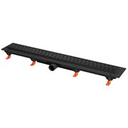 AZARIO Душевой лоток D40 Medium 450 мм, боковой слив, пластиковый, перфорированная решетка, черный (AZ-CH 450 MC) AZ-CH 450 MC