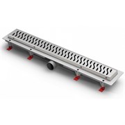 AZARIO Душевой лоток D40 Harmony 450 мм, боковой слив, пластиковый, перфорированная решетка, рамка из нержавеющей стали (AZ-CH 450 HN) AZ-CH 450 HN