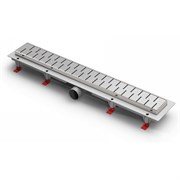 AZARIO Душевой лоток D40 Medium 750 мм, боковой слив, пластиковый, рамка и решетка из нержавеющей стали (AZ-CH 750 MN) AZ-CH 750 MN