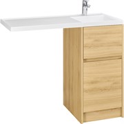 AQUATON Тумба под раковину Лондри 40 без фасада, дуб Сантана (1A267001LH0C0) 1A267001LH0C0