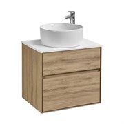 AQUATON Тумба под раковину Либерти 60, 2 ящика, дуб эльвезия (1A279401LYC70) 1A279401LYC70