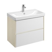 AQUATON Тумба под раковину Сканди 80 белый, дуб верона (1A283001SDB20) 1A283001SDB20