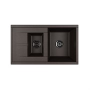 AQUATON Кухонная мойка Делия 87, две чаши, цвет кофе (1A716232DE280) 1A716232DE280