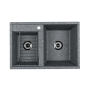 AQUATON Мойка для кухни Делия 78 DBL, 2 чаши, серый (1A723132DE230) 1A723132DE230