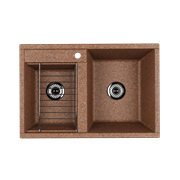 AQUATON Мойка для кухни Делия 78 DBL 2 чаши, цвет терракотовый (1A723132DE270) 1A723132DE270
