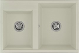 AQUATON Мойка для кухни Делия 78 DBL 2 чаши, жемчуг (1A723132DE240) 1A723132DE240