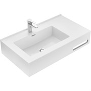 AQUATON Раковина Квадро Про 80 L, левая, белая (1A734431QA01L) 1A734431QA01L