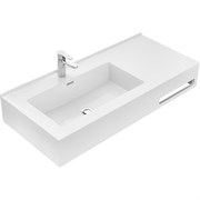 AQUATON Раковина Квадро Про 100 L, левая, белая (1A733331QA01L) 1A733331QA01L