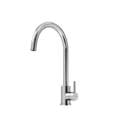 SANCOS Смеситель для кухни из нержавеющей стали Stainless, с поворотным R изливом, арт SC12001SS SC12001SS