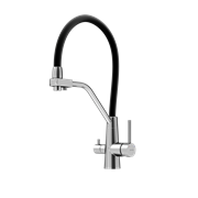 SANCOS Смеситель дл кухни из нержавеющей стали Nolia, с краном для фильтра, гибким изливом, арт. SC12003SS SC12003SS