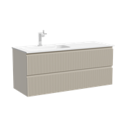 SANCOS Тумба подвесная Snob R левая 1195х445х500, c двумя ящиками оснащенными доводчиками скрытого монтажа с системой Soft close (плавного закрывания) , Beige Soft, арт.SNR120LCE SNR120LCE