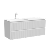 SANCOS Тумба подвесная Snob R левая 1195х445х500, c двумя ящиками оснащенными доводчиками скрытого монтажа с системой Soft close (плавного закрывания), Bianco, арт.SNR120LW SNR120LW