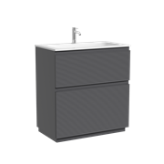 SANCOS Тумба напольная с рельефным фасадом Folk Floor 790х445х850, c двумя ящиками оснащенными доводчиками скрытого монтажа с системой плавного закрывания, цвет Grey soft, арт.FL80FGS FL80FGS