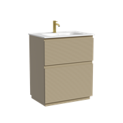 SANCOS Тумба напольная с рельефным фасадом Folk Floor 690х445х850, c двумя ящиками оснащенными доводчиками скрытого монтажа с системой плавного закрывания, цвет Капучино, арт.FL70FCP FL70FCP