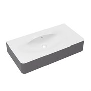 VINCEA Раковина Caprise VCB-4CA100MWG, Corian, цвет белый матовый + серый матовый VCB-4CA100MWG