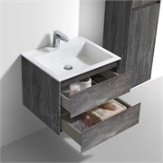 VINCEA База под раковину Luka 600 подвесная, 2 выкатных ящика soft-close, G.Stone VMC-2L600GS