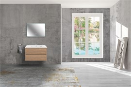 VINCEA База под раковину Gio 800 подвесная, 2 выкатных ящика soft-close, N.Oak VMC-2G800NO