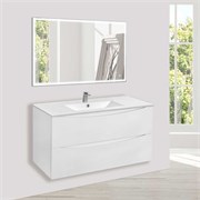 VINCEA База под керамическую раковину Mia 1000 подвесная, 2 выкатных ящика soft close, G.White VMC-2MC100GW