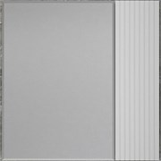 STYLE LINE Зеркальный шкаф «Стокгольм» 70 см белый рифленый софт ЛС-00002322