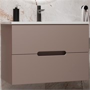 STYLE LINE Тумба подвесная "Матис 80", Classic 80, (2 ящика), тауп темный, ЭМАЛЬ ЛС-00002298