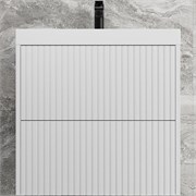 STYLE LINE Тумба подвесная "Стокгольм 60", Classic 60, (2 ящ.) белый рифленый софт, PUSH ЛС-00002307