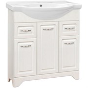 STYLE LINE Тумба с раковиной Style Line Олеандр-2 75 (2ящ.) под умывальник Байкал 75, рельеф пастель ЛС-00000200