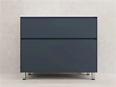 STYLE LINE Тумба напольная "ЛИМА 100" эмаль, под раковину LINE 100, 2 ящ., PLUS, графит ЛС-00002349