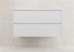 STYLE LINE Тумба подвесная "ЛИМА 100" эмаль, под раковину LINE 100, 2 ящ., PLUS, белый матовый ЛС-00002352