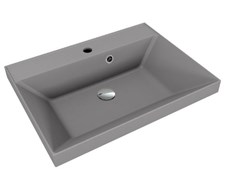 STYLE LINE Умывальник ASTI 600x450 кварц, серый шелк СС-00002469