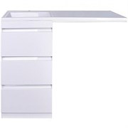 STYLE LINE El Fante Dallas El Fante Тумба под раковину напольная "Даллас 100" (3 ящ.) Люкс белая, PLUS АА00-000069