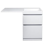 STYLE LINE El Fante Dallas El Fante Тумба под раковину напольная "Даллас 115", Люкс белая, PLUS СС-00000515