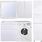 STYLE LINE El Fante Dallas El Fante Тумба под раковину напольная "Даллас 130", 3 ящ., Люкс белая, PLUS СС-00000558