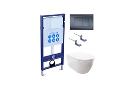 SET AQUATEK ПОЛАРИС (рама AQUATEK Standard INS-0000012+унитаз ПОЛАРИС AQ0700-00 с тонким сиденьем soft-close+ крепеж KKI-0000002 +панель KDI-0000033) SET AQUATEK ПОЛАРИС-033 4в1