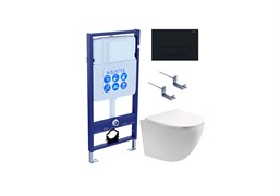 SET AQUATEK ЕВРОПА cm-017 4в1 (рама AQUATEK Standard INS-0000012+крепеж KKI-0000002+клавиша KDI-0000017+унитаз ЕВРОПА AQ1900-00 с тонким сиденьем soft SET AQUATEK ЕВРОПА cm-017 4в1