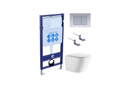 SET AQUATEK ЛИБЕРТИ-011 4в1 (рама AQUATEK Standard INS-0000012+кркпеж KKI-0000002+клавиша KDI-0000011+унитаз ЛИБЕРТИ AQ1999T-00 с тонким сиденьем sc) SET AQUATEK ЛИБЕРТИ-011 4в1