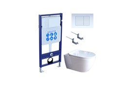 SET AQUATEK ПОЛАРИС (рама AQUATEK Standard INS-0000012+унитаз ПОЛАРИС AQ0700-01 с тонким сиденьем soft-close+ крепеж KKI-0000002 +панель KDI-0000009) SET AQUATEK ПОЛАРИС-01-009 4в1