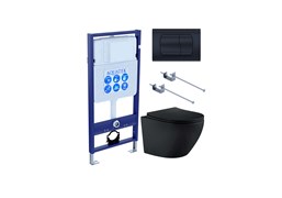 SET AQUATEK ЕВРОПА MB-049 4в1 (рама AQUATEK Standard INS-0000012+KKI-0000001+KDI-0000049+унитаз ЕВРОПА AQ1901-MB с тонким сиденьем soft-close) SET AQUATEK ЕВРОПА MB-049 4в1