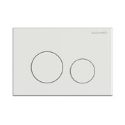 AZARIO Кнопка смыва механическая, двойной смыв, круглые кнопки, белый глянцевый (AZ-ИУ00010) AZ-ИУ00010