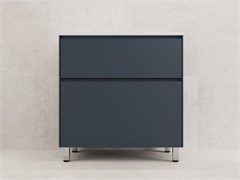 STYLE LINE Тумба напольная "ЛИМА 80" эмаль, под раковину LINE 80, 2 ящ., PLUS, графит ЛС-00002351